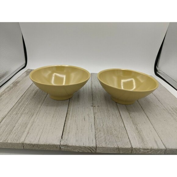 Lot of 2 Vintage Boonton Melmac Melamine Bowls Gold Yellow 3303 - Picture 1 of 7